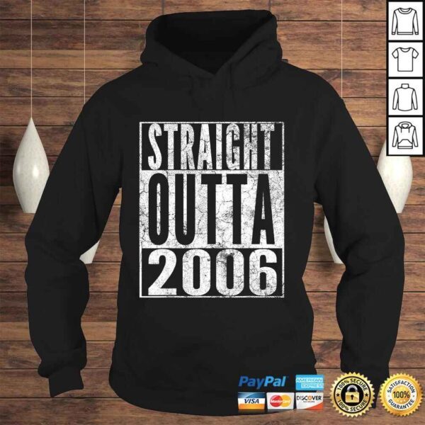 Funny Straight Outta 2006 14th Birthday Gift 14 Years Old Boy Girl TShirt - Image 4