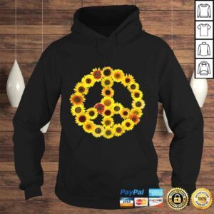 Hoodie Funny Sunflowers Peace Sign 60s 70s Love Kindness Freedom TShirt Gift