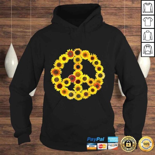 Funny Sunflowers Peace Sign 60s 70s Love Kindness & Freedom TShirt Gift - Image 4