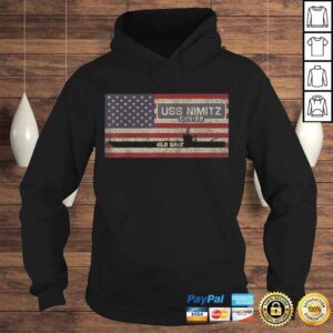 Hoodie Funny USS Nimitz CVN68 Aircraft Carrier USA American Flag Shirt