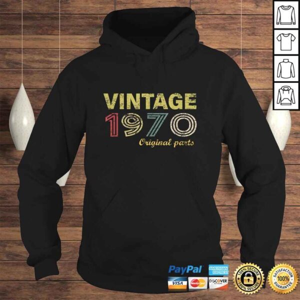 Funny Vintage 1970 Original Parts Funny 50th Birthday Men Women T-shirt - Image 4