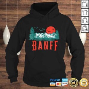 Hoodie Funny Vintage Banff National Park Mountains Scene Gift TShirt