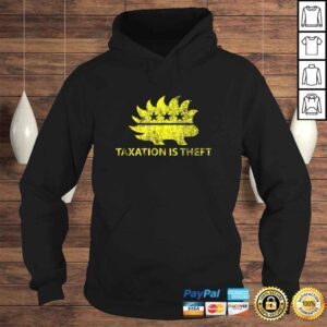 Hoodie Funny Vintage Distressed Libertarian Taxation Is ThefTShirt