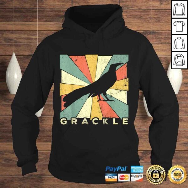 Funny Vintage Grackle Bird Lover Retro Style Animal T-shirt - Image 4