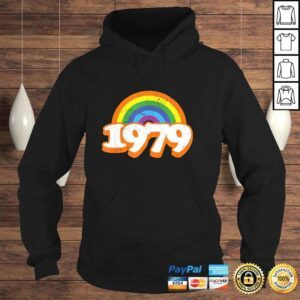 Hoodie Funny Vintage Rainbow College High School Class of 79 1979 Reunion Tshirt