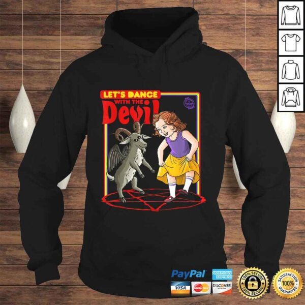 Funny Witchcraft Let's Dance with the Devil Satanic Baphomet game T-shirt - Image 4