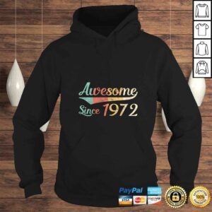 Hoodie Funny Womens 48th Birthday Gift 48 Year Old Awesome Since 1972 Vintage TShirt