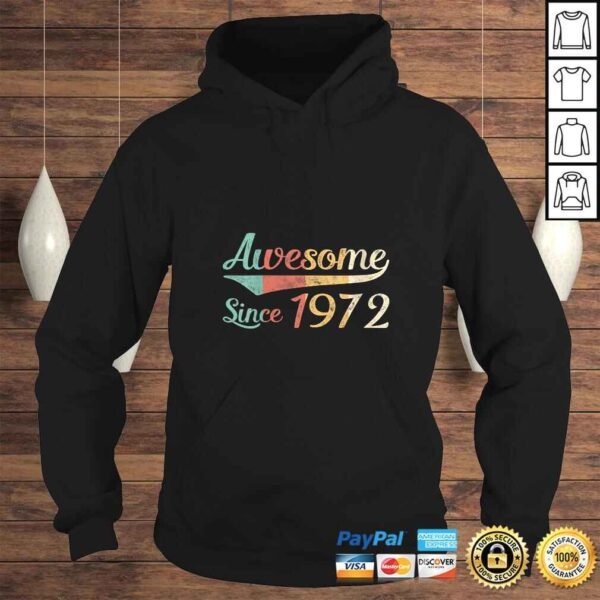 Funny Womens 48th Birthday Gift 48 Year Old Awesome Since 1972 Vintage TShirt - Image 4