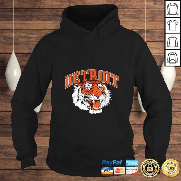 Funny Womens Detroit Baseball Vintage Michigan Bengal Tiger Retro VNeck TShirt - Image 4