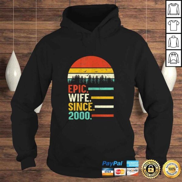 Funny Womens Epic Wife Since 2000, 20th Wedding Anniversary Gift For Her Shirt - Image 4