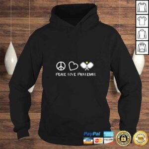 Hoodie Funny Womens Peace Love Pickleball Funny Pickleball Paddle Player VNeck TShirt