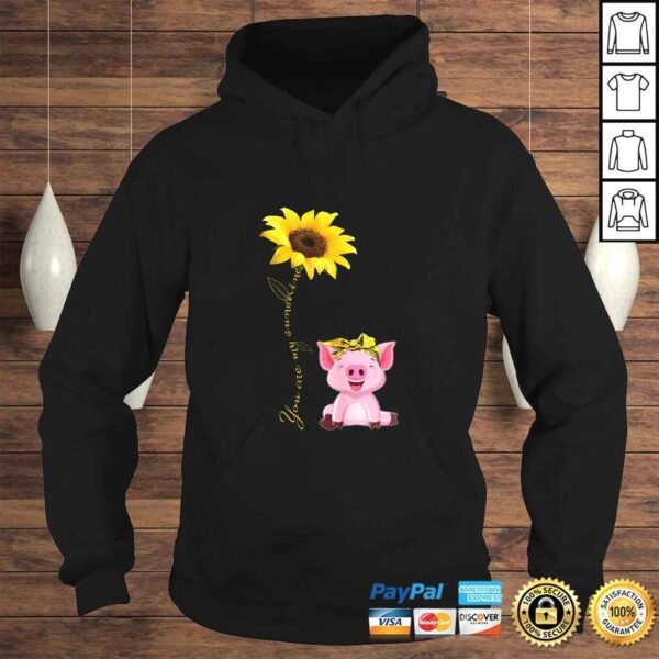 Funny Womens Pigs Are My Sunflower Sunshine Hippie Pig Lover T-shirt - Image 4