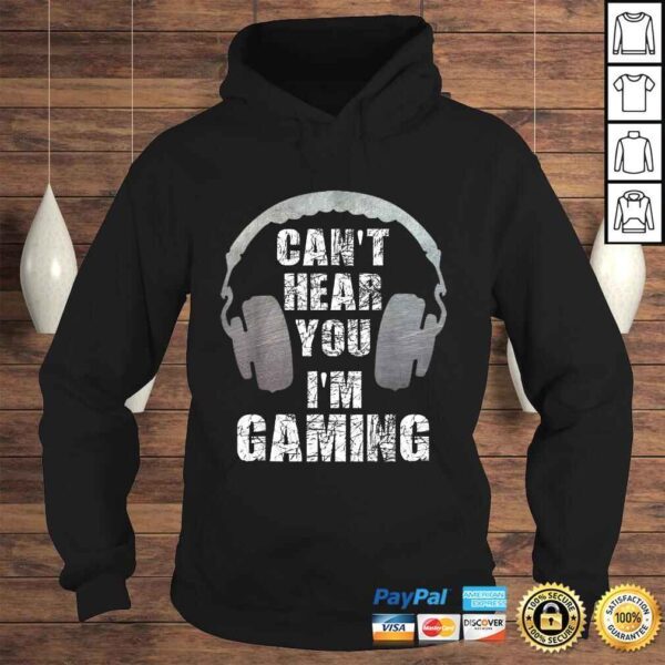 Gamer Can't Hear You I'm Gaming Teens Boys Girls T-shirt - Image 4