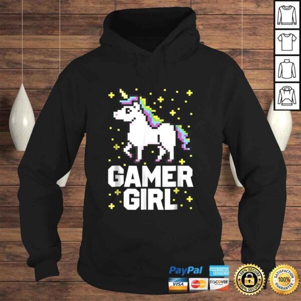 Gamer Girl Shirt Unicorn Video Game Cute Womens Shirt Gift - Image 4