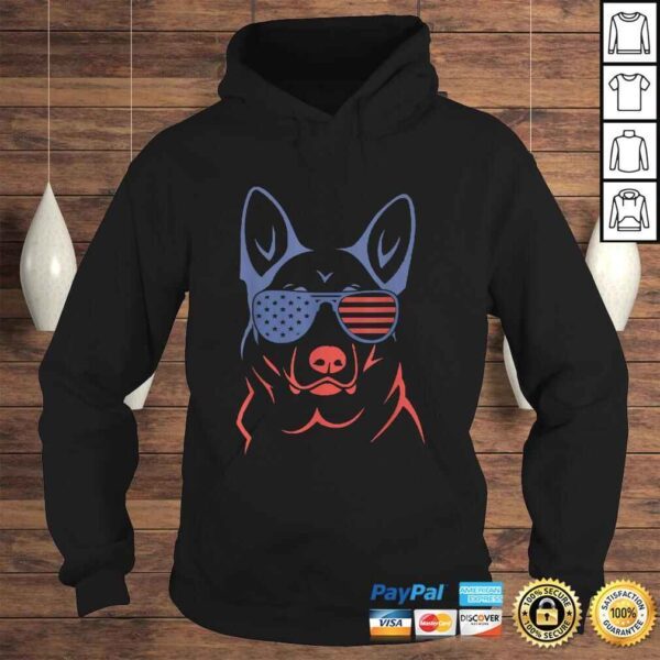 German Shepherd Patriotic Shirt American Flag Dog Shirt - Image 4