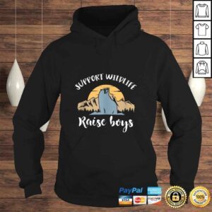 Hoodie Gift For Mom Dad Support Wildlife Raise Boys Tee Shirt