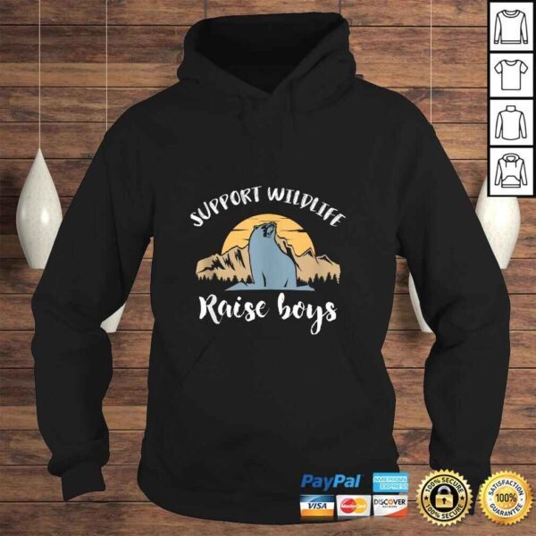 Gift For Mom Dad Support Wildlife Raise Boys Tee Shirt - Image 4