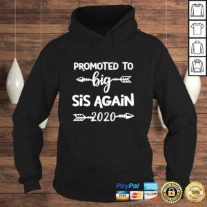 Hoodie Girl Vintage Promoted to Big SIS Again est 2020 Sister Arrow TShirt