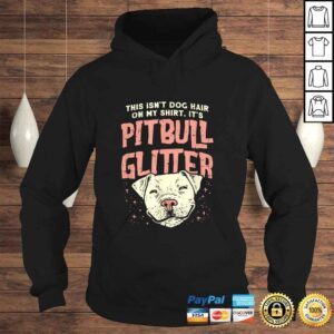 Hoodie Girls Pitbull Glitter Hair Dog Lover Mothers Day Gift Mom TShirt