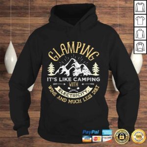 Hoodie Glamping Definition Shirt Glamper Women Wine Funny Camping