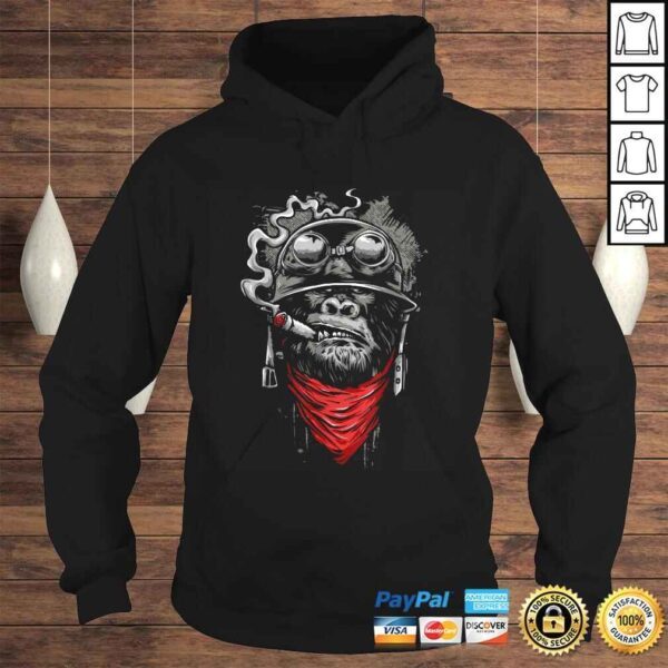 Gorilla Smoking A Cigar Shirt Cool Powerful Animal Shirt - Image 4