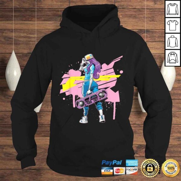 Graffiti Boombox Girl Hip hop Shirt - Image 4