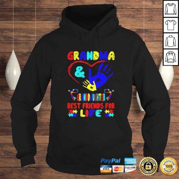 Grandma Granddaughter Best Friends For Life Autism Awareness Tee Shirt - Image 4