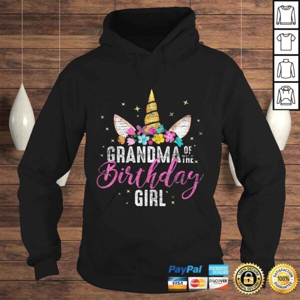 Grandma Of The Birthday Girl Grandma Gift Unicorn Birthday TShirt Gift - Image 4