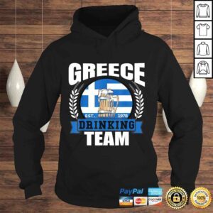 Hoodie Greece Drinking Team Greek Flag Beer Party Grecian Shirt