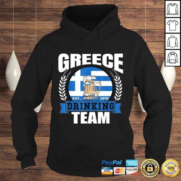 Greece Drinking Team Greek Flag Beer Party Grecian Shirt - Image 4