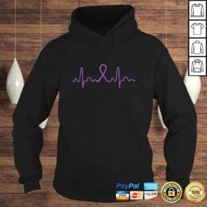 Hoodie Heartbeat Hodgkins Lymphoma Cancer Shirt Gift