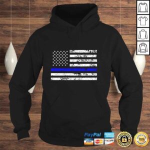 Hoodie Hoodie SweaShirt Blue Line American Flag Support Police