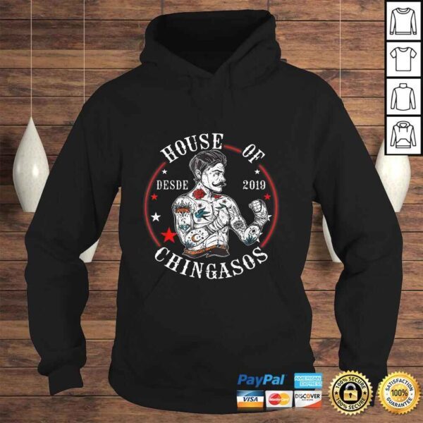 House Of Desde Chingasos 2019 Funny Boxing Tattoo Shirt - Image 4