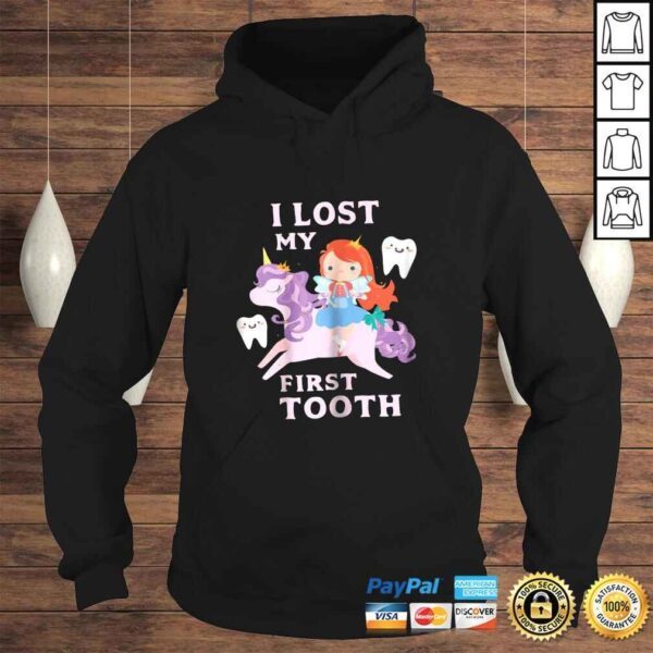 I Lost My First Tooth Shirt Baby Teeth Out Fairy Unicorn - Image 4