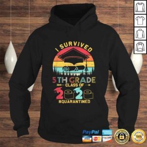 Hoodie I Survived 5th Grade Quarantine Class Of 2020 Graduation Shirt