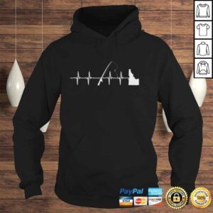 Hoodie Idaho Angler Heartbeat Fishing Reel TShirt