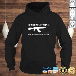 Hoodie If You Want to Take My Gun Bring Yours Politics Inspired Tee Shirt