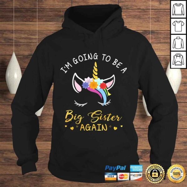 I'm Going To Be A Big Sister Again Unicorn Shirt for Girls - Image 4