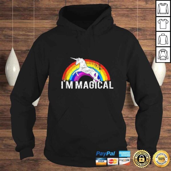 I'm Magical Unicorn In Rainbow Shirt Funny and Pretty Tee - Image 4