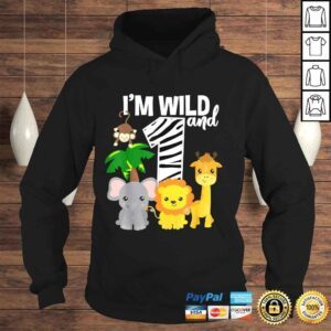 Hoodie Im Wild and 1 Zoo Theme Birthday Shirt Safari Jungle Animal