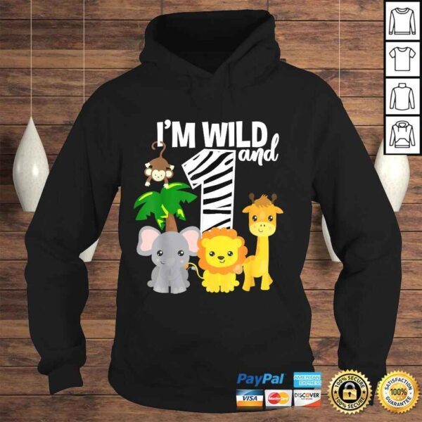 I'm Wild and 1 Zoo Theme Birthday Shirt Safari Jungle Animal - Image 4