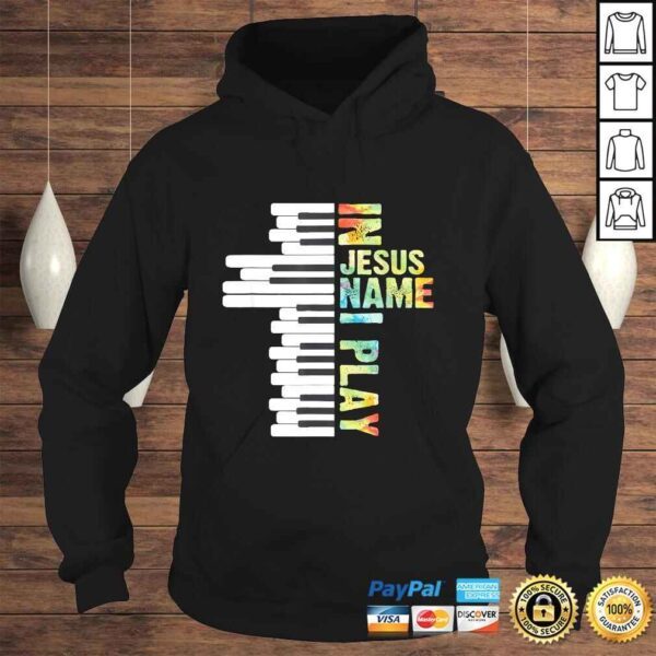 In Jesus Name I Play Piano Christian Music Vintage TShirt - Image 4