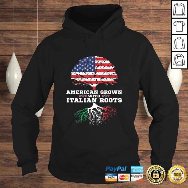 Italy Roots Gift American Grown Italian Roots Italia Tee T-Shirt - Image 4