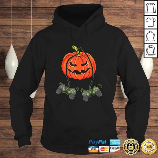 Jack O Lantern Video Gamer Controllers Halloween Boys Kids Gift TShirt - Image 4