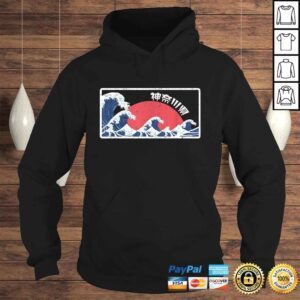 Hoodie Japanese Shirt Retro Style Kanagawa The Great Wave Shirt