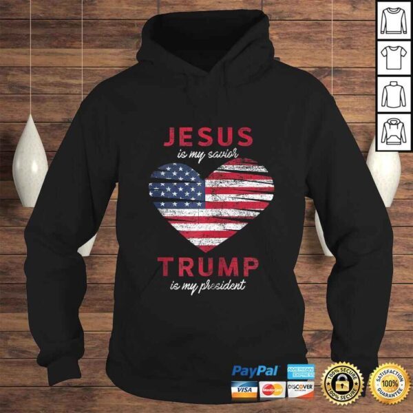 Jesus Is My Savior Trump Is My President - Donald Trump Zip Hoodie - Image 4