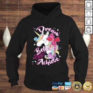 Hoodie JoJo Siwa Dream Believe Achieve Unicorn Graphic Shirt