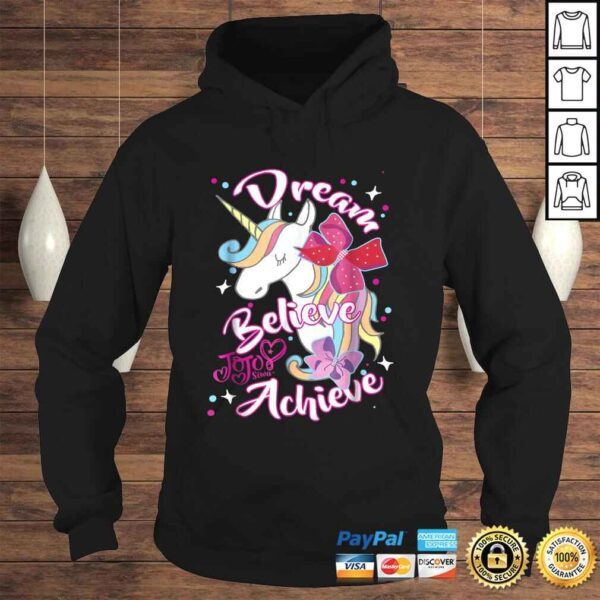 JoJo Siwa Dream Believe Achieve Unicorn Graphic Shirt - Image 4