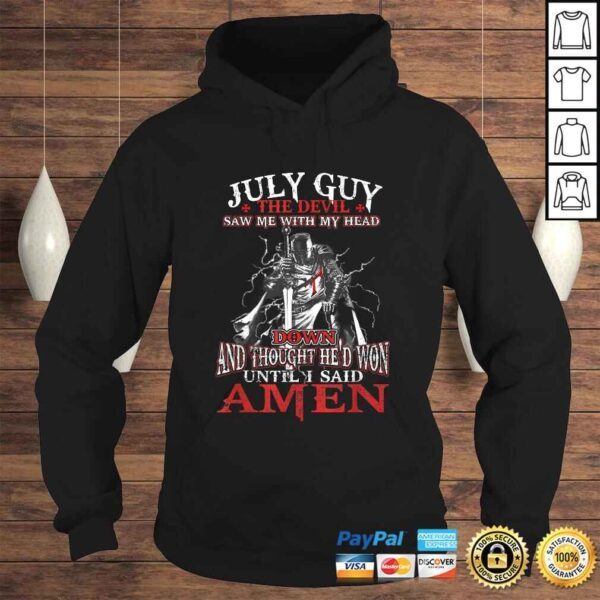 July Guy Devil Birthday Gifts for Boyfriend Husband Son T-shirt - Image 4