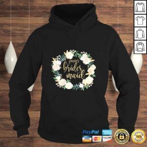 Hoodie Junior Bridesmaid Blush Floral Wreath TShirt Gift